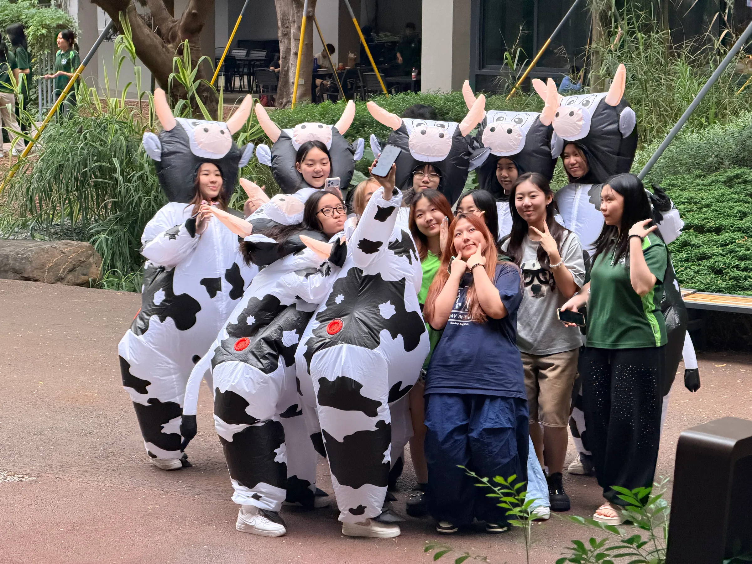 A playful campus moment